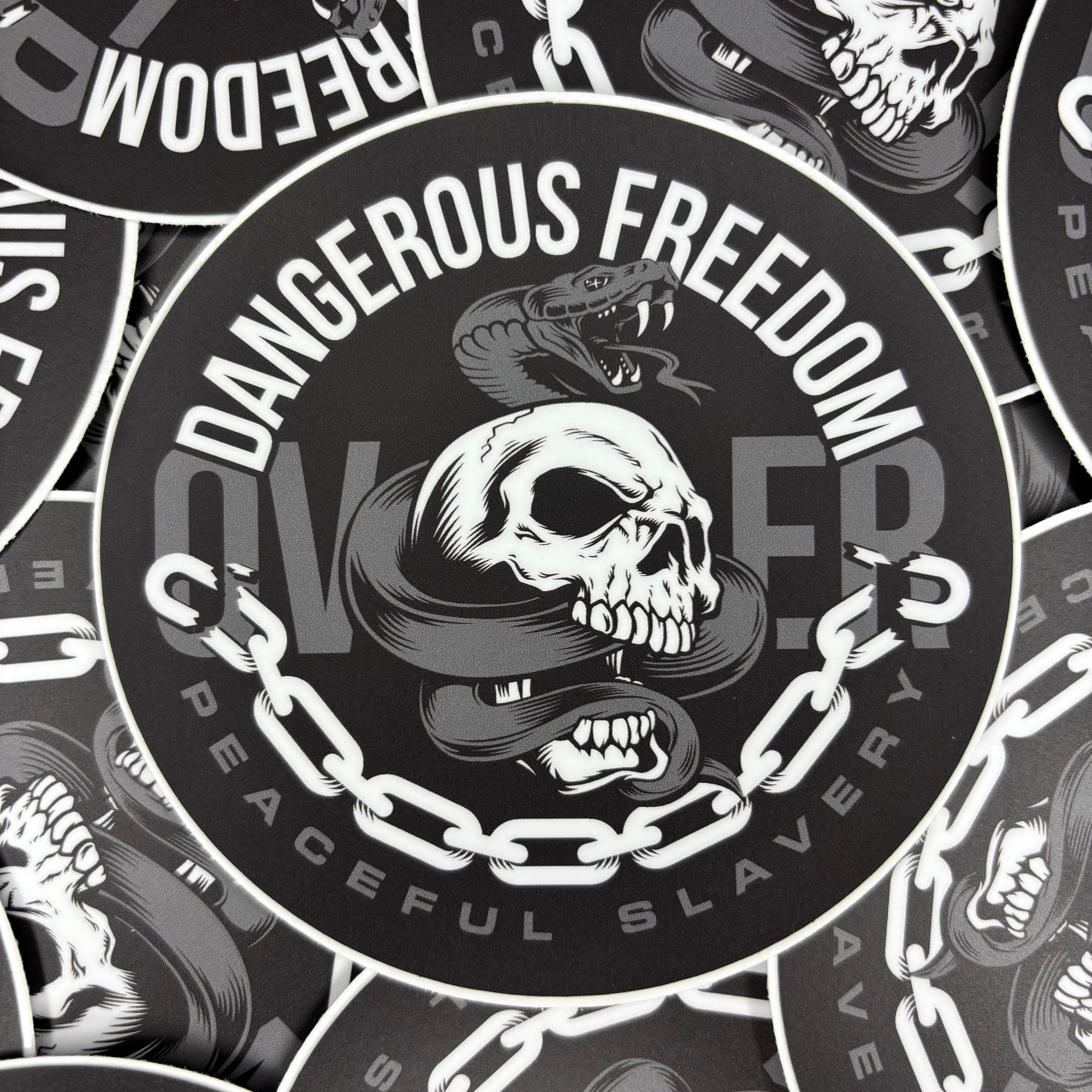 DANGEROUS FREEDOM OVER PEACEFUL SLAVERY DECAL