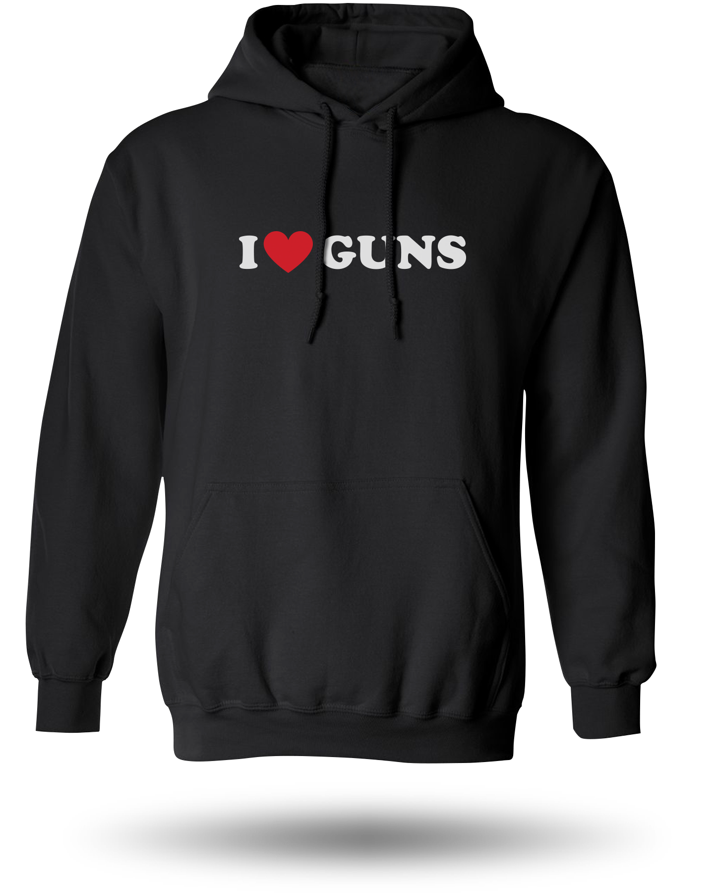 LEGALLY ARMED AMERICA I HEART GUNS HOODIE - BLACK