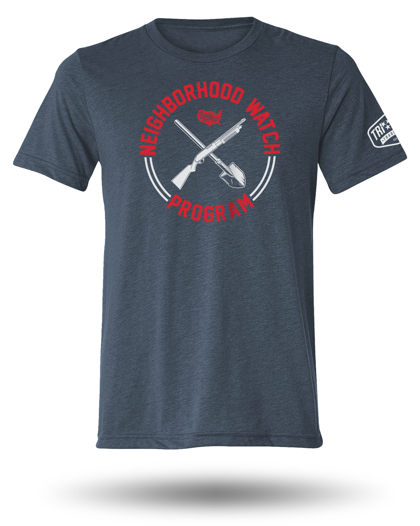 LEGALLY ARMED AMERICA NEIGHBORHOOD WATCH TEE - MIDNIGHT NAVY