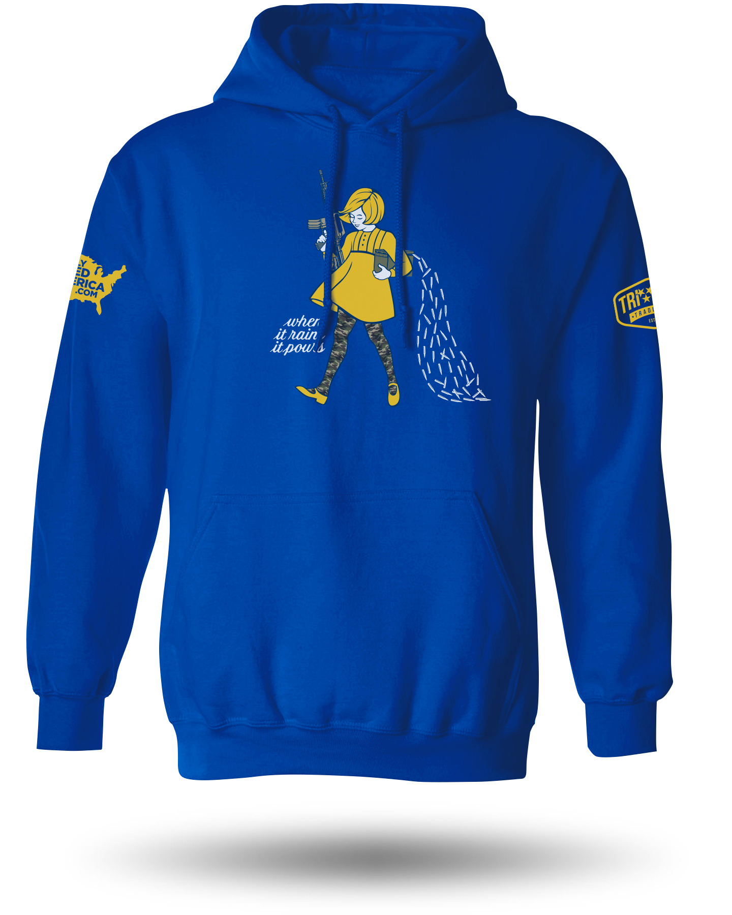 LEGALLY ARMED AMERICA STAY SALTY HOODIE - ROYAL BLUE